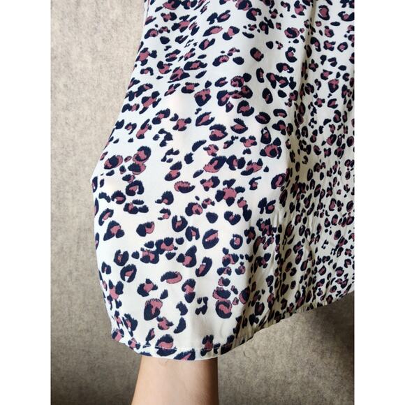 ZAC & RACHEL Pink Gray Animal Print Bell Sleeve Boho Hippie Top SZ L - Picture 4 of 13